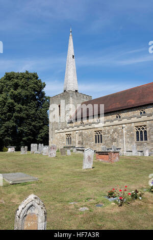 St.Marie la Vierge église paroissiale, High Street, West Malling, Kent, Angleterre, Royaume-Uni Banque D'Images