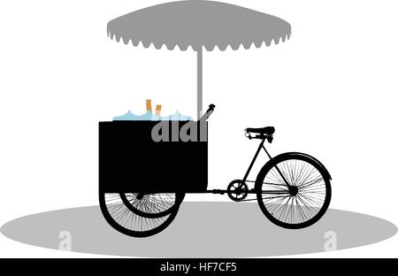 Vecteur EPS 10 illustration de moto de icecream sur fond blanc Illustration de Vecteur