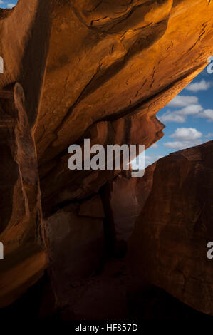 La Maison sur le feu Anasazi Ruins dans S.E. Utah. Fait partie du nouveau monument national Bears Eyers Banque D'Images