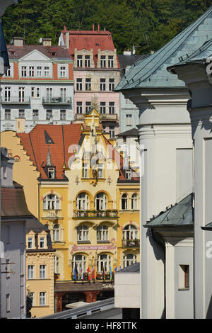 Altbauten, Kurzentrum, Karlsbad, Tschechien, vieux bâtiments, resort center, Karl's baignoire, Tchèquia Banque D'Images