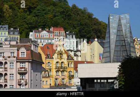 Altbauten, Kurzentrum, Karlsbad, Tschechien, vieux bâtiments, resort center, Karl's baignoire, Tchèquia Banque D'Images