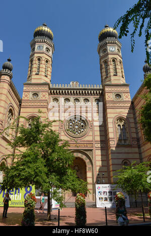 Grosse Synagoge, Strasse Dohany, Budapest, Hongrie, Grande Synagogue de la rue Dohany, Hongrie, Banque D'Images