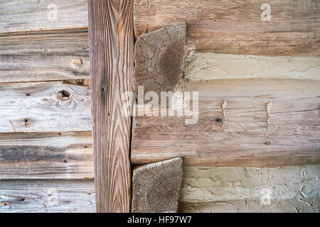 Log Cabin Wall Background Banque D'Images