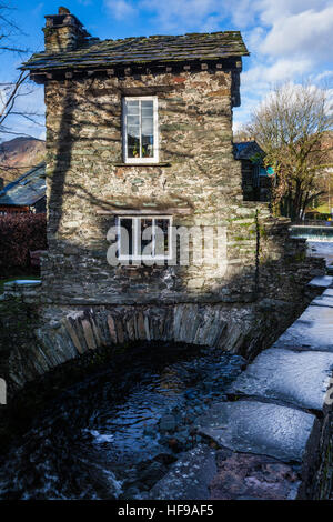 Chambre pont enjambant Stock Ghyll, Ambleside, Lake District, Cumbria Banque D'Images