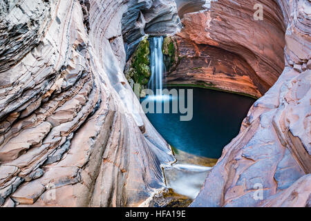 Piscine thermale, Hamersley Gorge, parc national de Karijini, Australie occidentale Banque D'Images