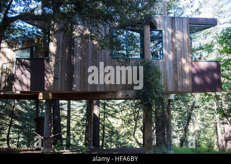 Eco Lodges at Post Ranch Hotel,Big Sur à côté de la Route Nationale 1, PCH, Californie,USA,United States of America, Banque D'Images