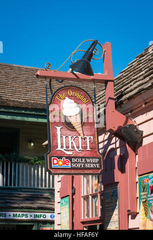 USA Florida St Augustine icecream ice cream store boutique sign l'original Likit Banque D'Images