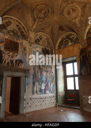 Mantova, Italie - 8 janvier 2016 : Palais Ducal de Mantoue, également connu sous le nom de palais Gonzaga, est l'un des principaux bâtiments historiques les citoyens. Banque D'Images