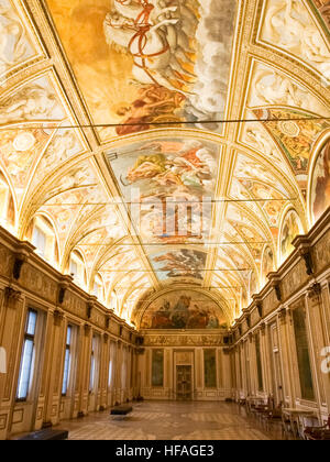 Mantova, Italie - 8 janvier 2016 : Palais Ducal de Mantoue, également connu sous le nom de palais Gonzaga, est l'un des principaux bâtiments historiques les citoyens. Banque D'Images