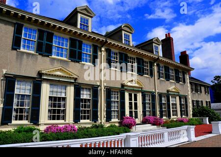 Village Manchester, New York - 18 septembre 2014 : East Front de Robert Todd Lincoln 1905 Renaissance géorgienne de l'été accueil * Banque D'Images