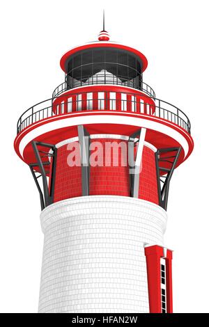 3d illustration d'un phare isolé sur fond blanc Banque D'Images