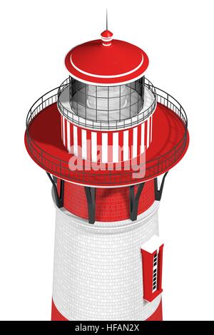 3d illustration d'un phare isolé sur fond blanc Banque D'Images