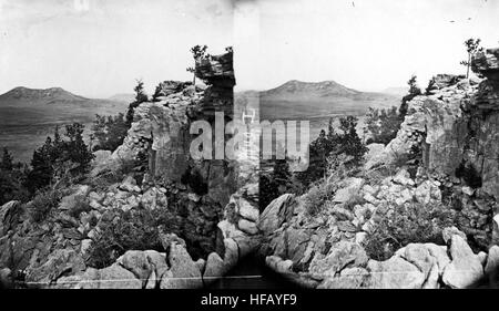 Tablelands sur Colorado Diviser El Paso County, Californie 1874 (stéréoscopique Banque D'Images