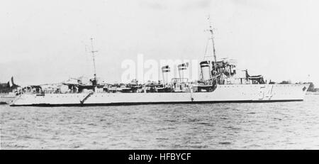 Destroyer français Simoun en cours vers à la fin des années 1930 Banque D'Images