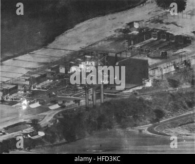 Vue aérienne de l'usine de dessalement de Guantanamo Bay - un Banque D'Images