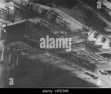 Vue aérienne de l'usine de dessalement de la Baie de Guantanamo -b Banque D'Images