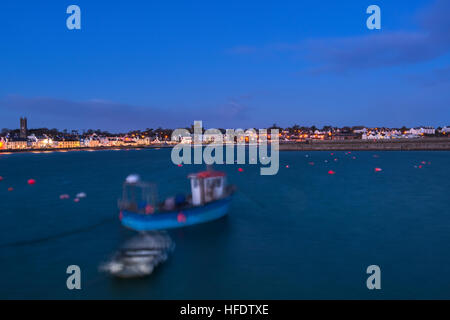 L'aube à port de Donaghadee, comté de Down, Irlande du Nord, Royaume-Uni Banque D'Images