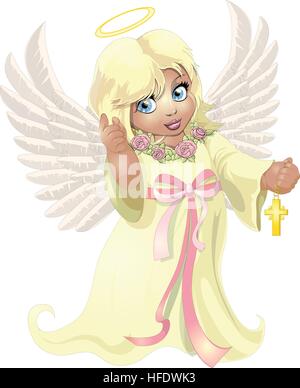 Belle angel girl Illustration de Vecteur