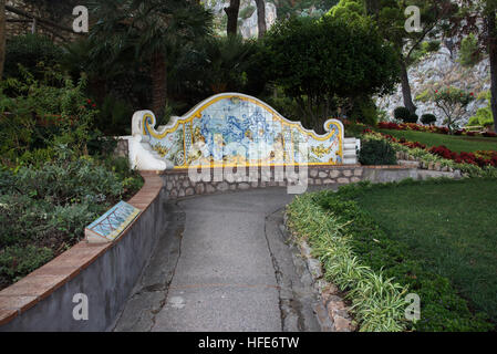 Les Jardins d'Auguste, initialement connu sous le nom de Krupp Gardens, des jardins botaniques de l'île de Capri, Campanie, Italie Banque D'Images