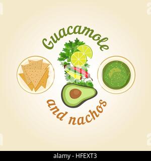 Style de cuisine mexicaine. Concept cuisine mexicaine. Illustration de Vecteur