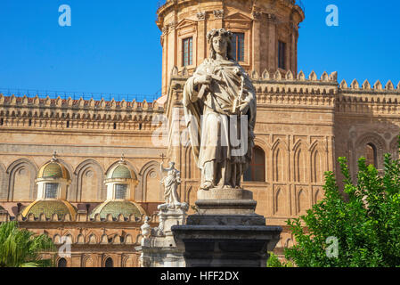 La cathédrale de Palerme, Palermo, Sicily, Italy, Europe, Banque D'Images