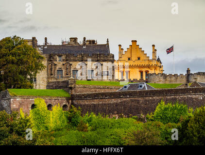 Royaume-uni, Ecosse, vue sur le château de Stirling. Banque D'Images
