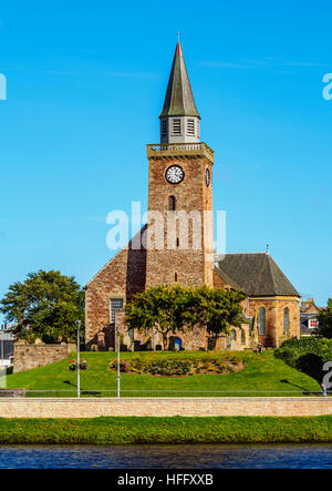 Royaume-uni, Ecosse, Inverness, vue sur la vieille église haute. Banque D'Images