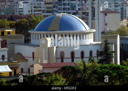 Cathédrale Orthodoxe de la résurrection du Christ, Tirana, Albanie Banque D'Images