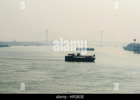 Kolkata (Calcutta, Kalkutta) : Pont Vidyasagar Setu sur la rivière Hooghly, Bengale occidental, Inde, Westbengalen Banque D'Images