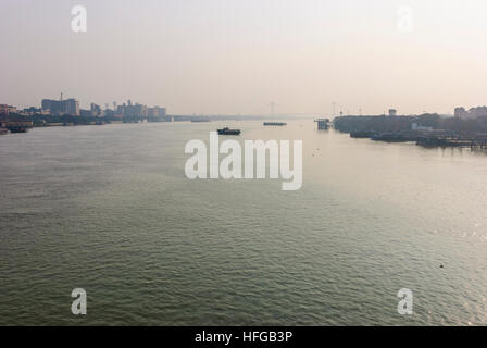 Kolkata (Calcutta, Kalkutta) : Pont Vidyasagar Setu sur la rivière Hooghly, Bengale occidental, Inde, Westbengalen Banque D'Images