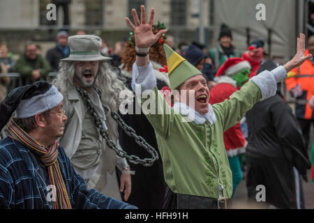 Londres, Royaume-Uni. 1er janvier 2017. Le New Years day parade passe à travers le centre de Londres Piccadilly formulaire à Whitehall. Londres 01 Jan 2017 © Guy Bell/Alamy Live News Banque D'Images