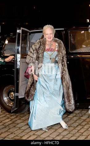 Copenhague, Danemark. 06Th Jan, 2017. La reine Margrethe du Danemark assiste à la réception de nouvel an à la Christian VII's Palace Amalienborg à Copenhague, au 01 janvier 2017./ - PAS DE SERVICE DE FIL- Photo : Albert Nieboer/RoyalPress/dpa © AFP PHOTO alliance/Alamy Live News Banque D'Images