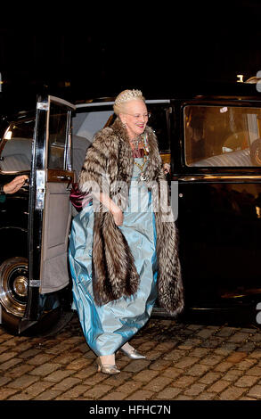 Copenhague, Danemark. 06Th Jan, 2017. La reine Margrethe du Danemark assiste à la réception de nouvel an à la Christian VII's Palace Amalienborg à Copenhague, au 01 janvier 2017./ - PAS DE SERVICE DE FIL- Photo : Albert Nieboer/RoyalPress/dpa © AFP PHOTO alliance/Alamy Live News Banque D'Images