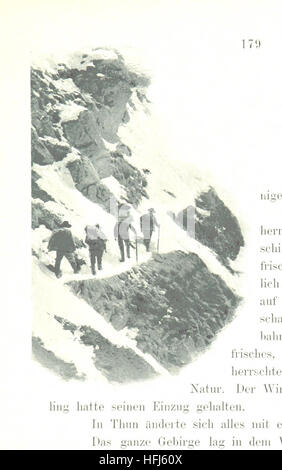 L'image montre la montagne de la Jungfrau et l'Oberland bernois, avec des illustrations fournies par le Club alpin allemand et autrichien, offrant une représentation détaillée de la région alpine. Banque D'Images