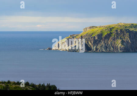 Falaises de Twillingate, paysage marin et du paysage dans la région de Terre-Neuve, le Canada atlantique. Banque D'Images