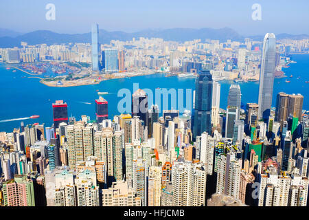 Horizon de Hong Kong, Hong Kong, en Asie. Banque D'Images