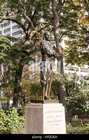 Gerard Peter Stuyvesant Stuyvesant Square statue, dans, NYC Banque D'Images