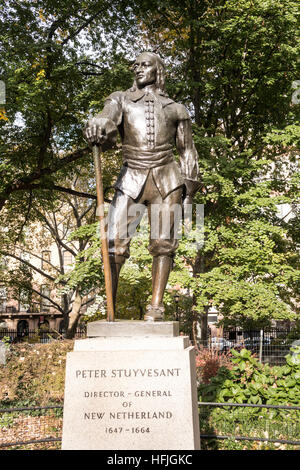 Gerard Peter Stuyvesant Stuyvesant Square statue, dans, NYC Banque D'Images