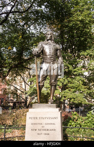 Gerard Peter Stuyvesant Stuyvesant Square statue, dans, NYC Banque D'Images