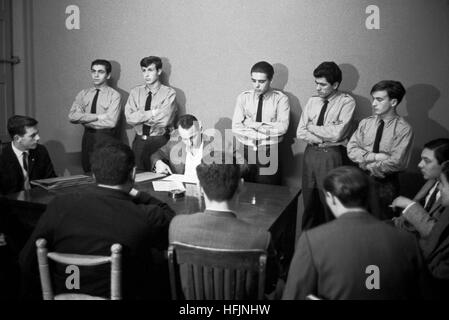 Une réunion de la Tacuara, avec le contingent néo-nazis en uniformes. Banque D'Images