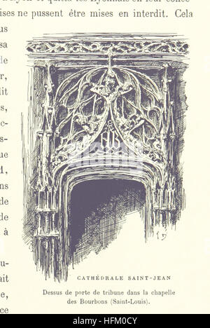 Cette image, tirée de « Lyon pittoresque », représente une illustration de la ville française de Lyon, capturant sa beauté pittoresque. La publication comprend des illustrations de J. Drevet et une préface de M. Coste-Labaume, mettant en valeur les monuments architecturaux et culturels lyonnais. Banque D'Images