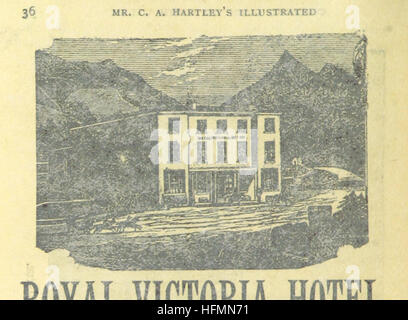 Cette image du « Hartley's Illustrated Coaching Guide to North Wales » offre un aperçu des sites remarquables de la région, mettant en évidence les principales destinations et les aspects pratiques du voyage dans le nord du pays de Galles. Banque D'Images