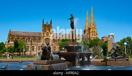 La Cathédrale St Mary, Sydney, Australie. Banque D'Images