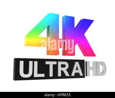 L'icône Ultra HD 4K Banque D'Images