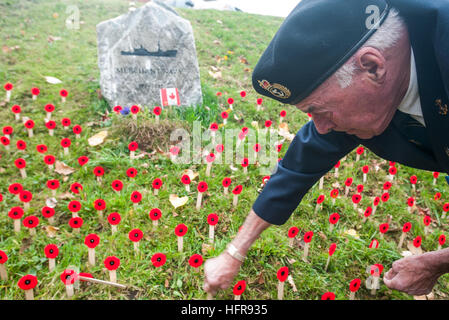 La bataille de l'Atlantique situé à Memorial au NCSM (Navire canadien de Sa Majesté) Prevost à London en Ontario, au Canada. Banque D'Images