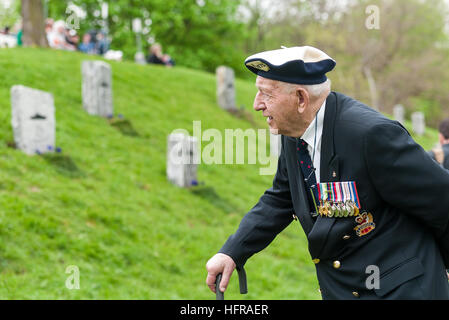 La bataille de l'Atlantique situé à Memorial au NCSM (Navire canadien de Sa Majesté) Prevost à London en Ontario, au Canada. Banque D'Images