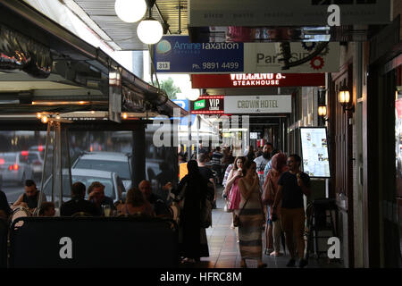 "Manger" de la rue Church Street, Parramatta dans l'ouest de Sydney, Australie. Banque D'Images