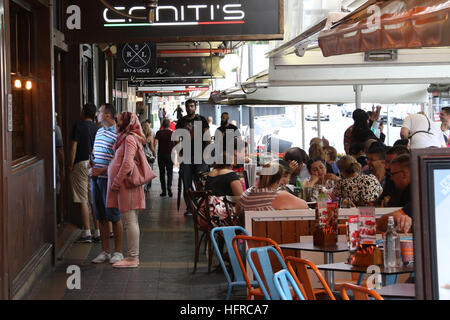 "Manger" de la rue Church Street, Parramatta dans l'ouest de Sydney, Australie. Banque D'Images