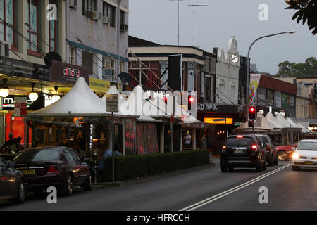 "Manger" de la rue Church Street, Parramatta dans l'ouest de Sydney, Australie. Banque D'Images