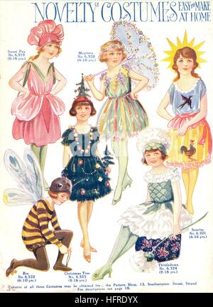 Exemple de page de l'robe de soirée pour les enfants 6d. Banque D'Images